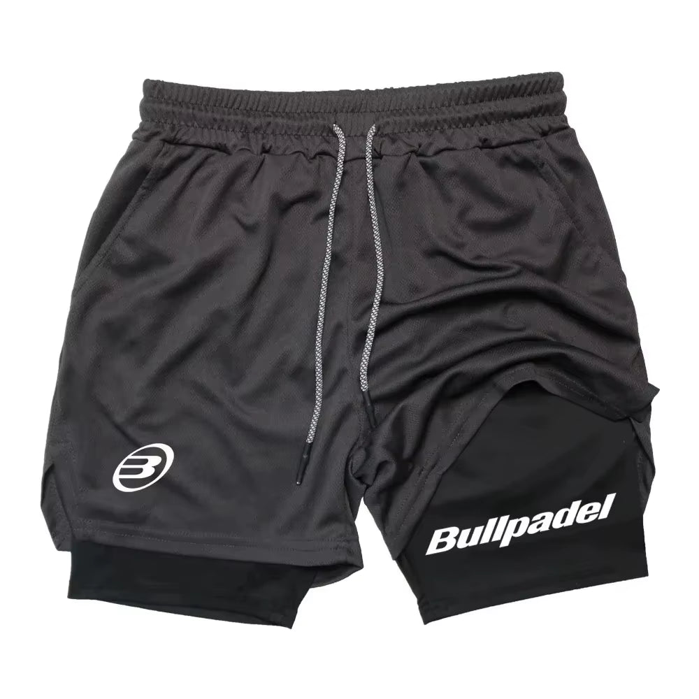 New Men'S Padel Sport Shorts Summer Male Breathable Tennis Shorts Quick-Drying Badminton Trousers Outdoor Running Sportwear