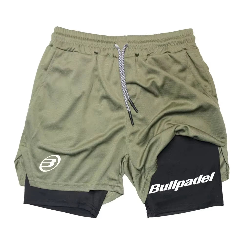 New Men'S Padel Sport Shorts Summer Male Breathable Tennis Shorts Quick-Drying Badminton Trousers Outdoor Running Sportwear