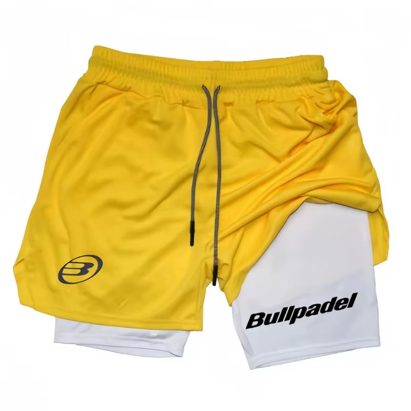 New Men'S Padel Sport Shorts Summer Male Breathable Tennis Shorts Quick-Drying Badminton Trousers Outdoor Running Sportwear