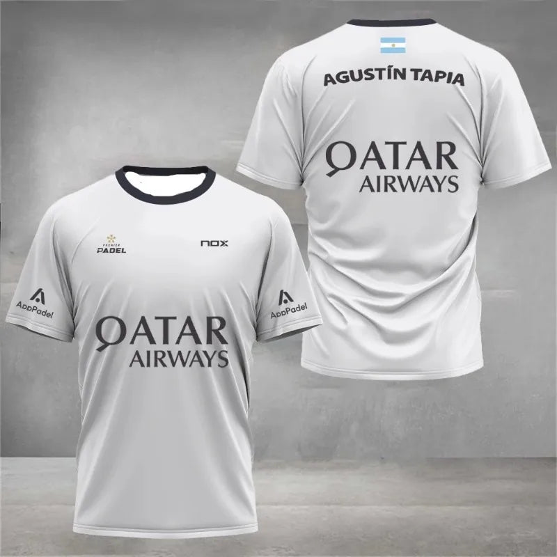 New Men'S Fashion Padel Trend Fitness Tshirt Casual Comfortable Football Short Sleeve Ultra Thin Badminton Sweat Absorption Tops