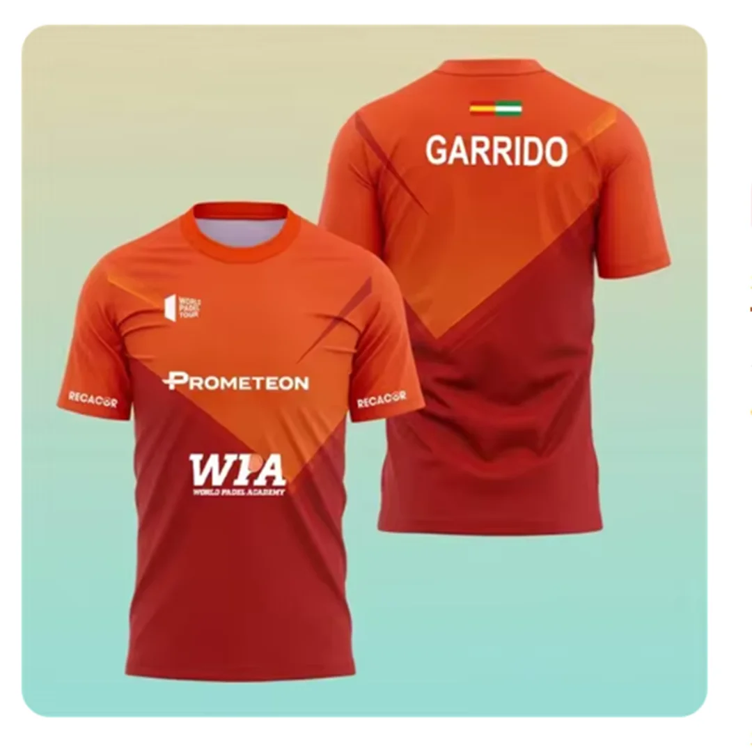 Summer Men Padel Short Sleeved T-Shirt Quick Drying Men Professional Tennis Training Apparel Quality Outdoor Sports O-Neck Tees