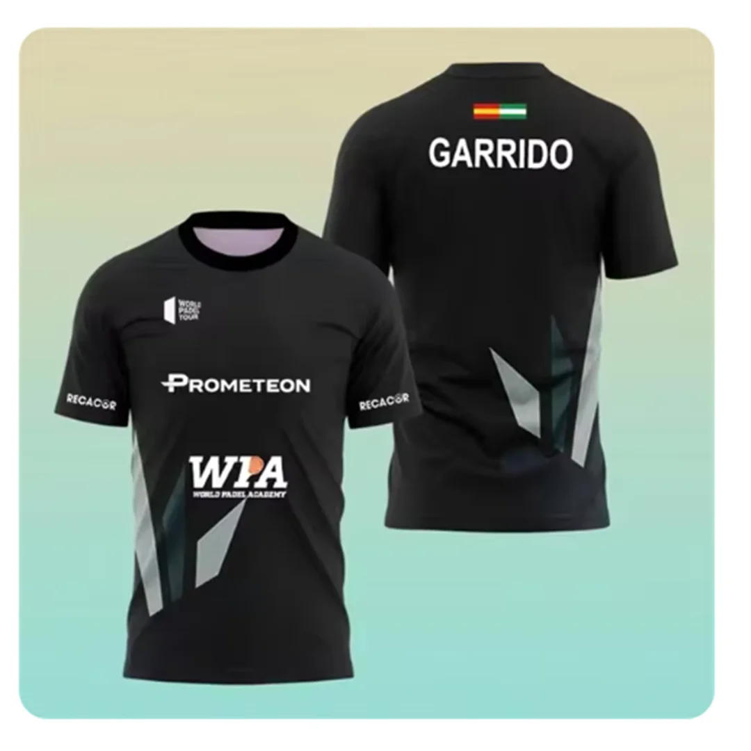 Summer Men Padel Short Sleeved T-Shirt Quick Drying Men Professional Tennis Training Apparel Quality Outdoor Sports O-Neck Tees