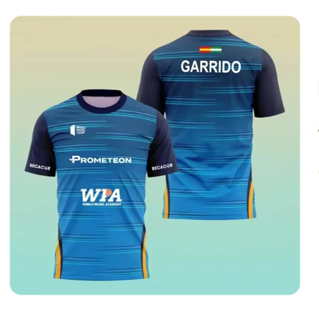 Summer Men Padel Short Sleeved T-Shirt Quick Drying Men Professional Tennis Training Apparel Quality Outdoor Sports O-Neck Tees