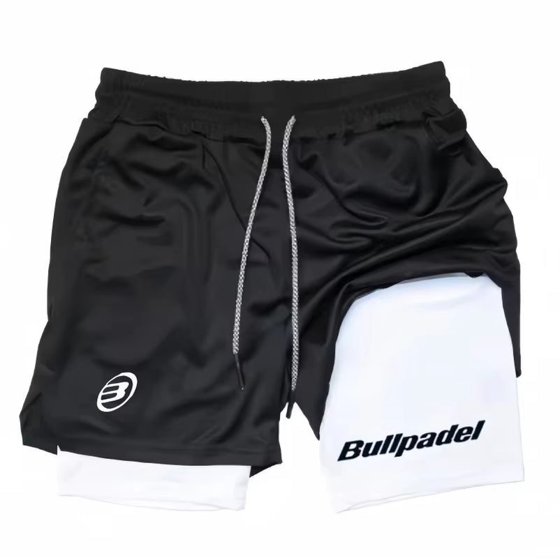New Men'S Padel Sport Shorts Summer Male Breathable Tennis Shorts Quick-Drying Badminton Trousers Outdoor Running Sportwear