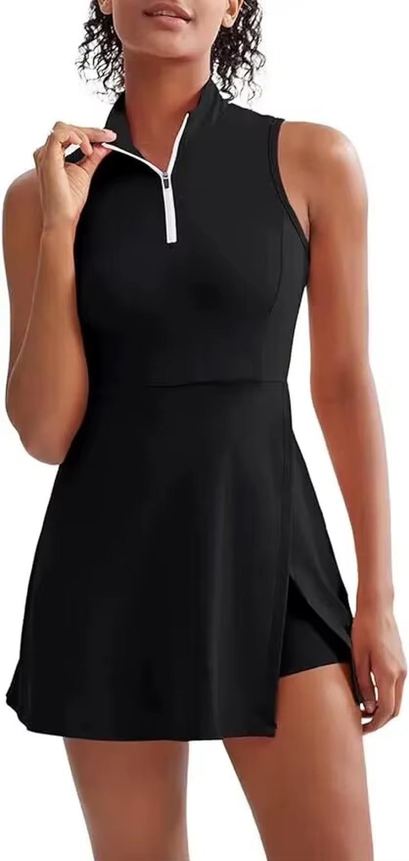 Yoga Tennis Skirt, Elastic Quick Drying Golf Sport Skirt, Pocket anti Glare Fitness Two-Piece Set