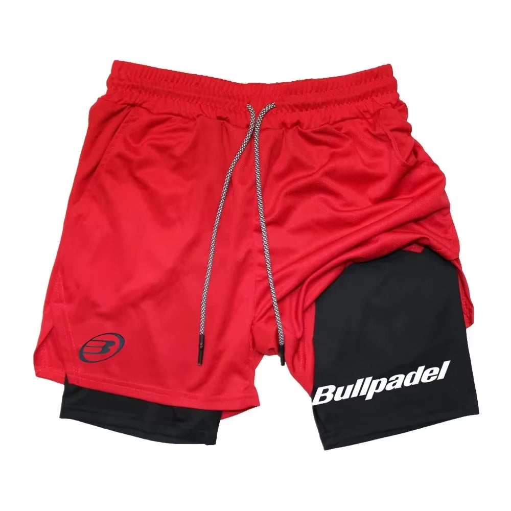 New Men'S Padel Sport Shorts Summer Male Breathable Tennis Shorts Quick-Drying Badminton Trousers Outdoor Running Sportwear