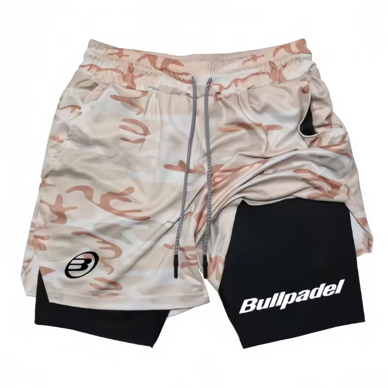 New Men'S Padel Sport Shorts Summer Male Breathable Tennis Shorts Quick-Drying Badminton Trousers Outdoor Running Sportwear