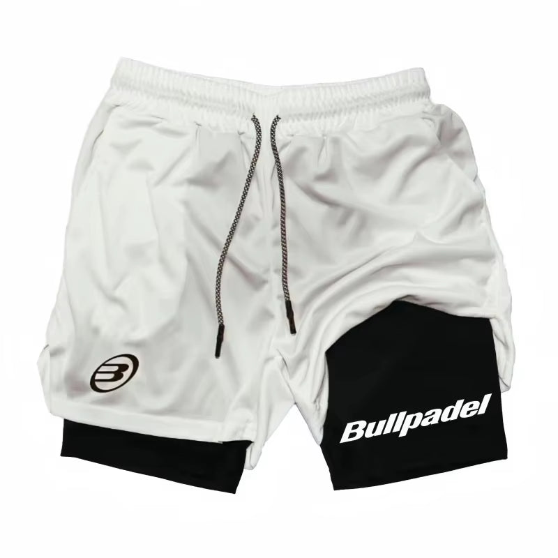 New Men'S Padel Sport Shorts Summer Male Breathable Tennis Shorts Quick-Drying Badminton Trousers Outdoor Running Sportwear