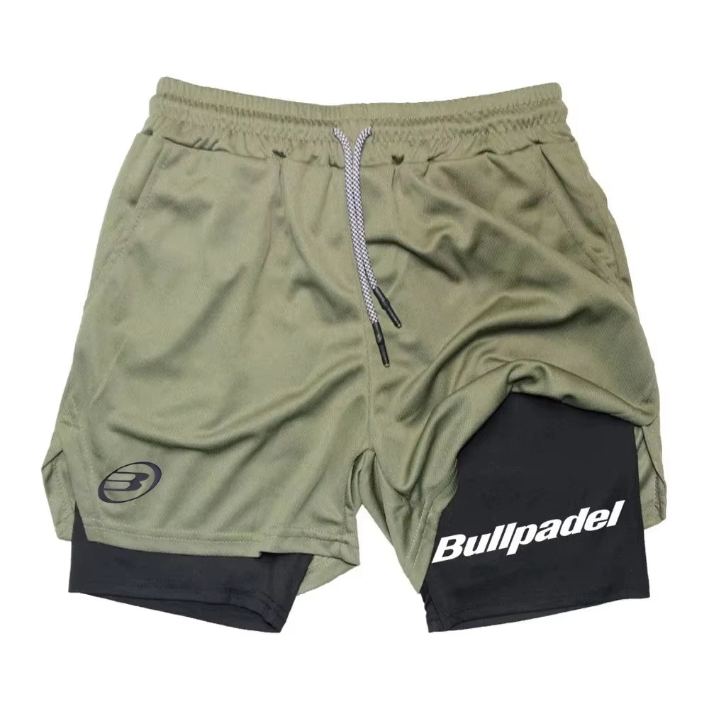 New Men'S Padel Sport Shorts Summer Male Breathable Tennis Shorts Quick-Drying Badminton Trousers Outdoor Running Sportwear