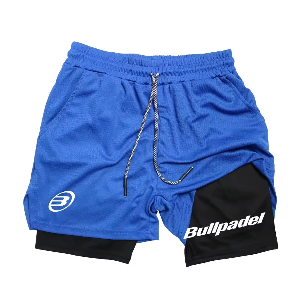 New Men'S Padel Sport Shorts Summer Male Breathable Tennis Shorts Quick-Drying Badminton Trousers Outdoor Running Sportwear