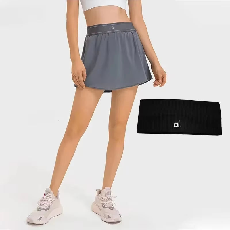 AL Sports Skirt Outdoor Sports Tennis Skirt Breathable Fitness Skirt