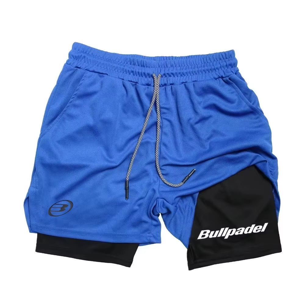 New Men'S Padel Sport Shorts Summer Male Breathable Tennis Shorts Quick-Drying Badminton Trousers Outdoor Running Sportwear