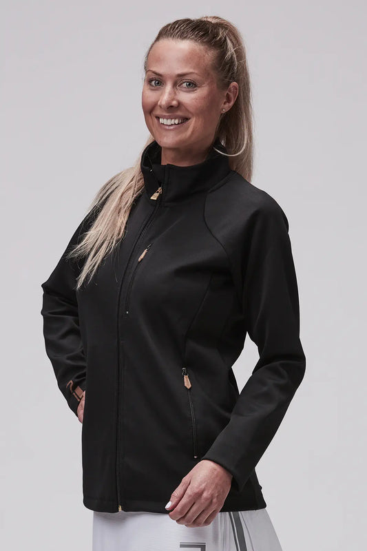 Sportjacka Jacket w zip figursydd svart - seven of sweden