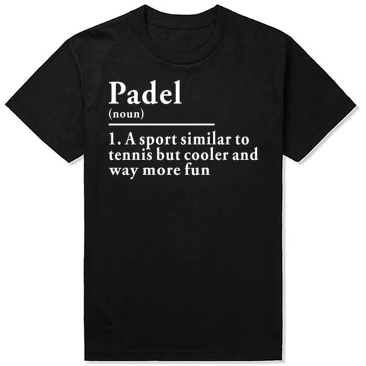 Padel Funny Definition Graphic T Shirts Streetwear Short Sleeve Spanish I Can'T I Have Padel Sports T-Shirt