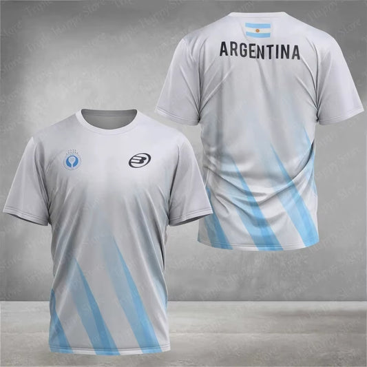 Men'S Tennis Breathable Wear 2024 New Padel Element Print Quick-Drying Short Sleeve Unisex Ultra-Thin Fitness T-Shirt Casual Top